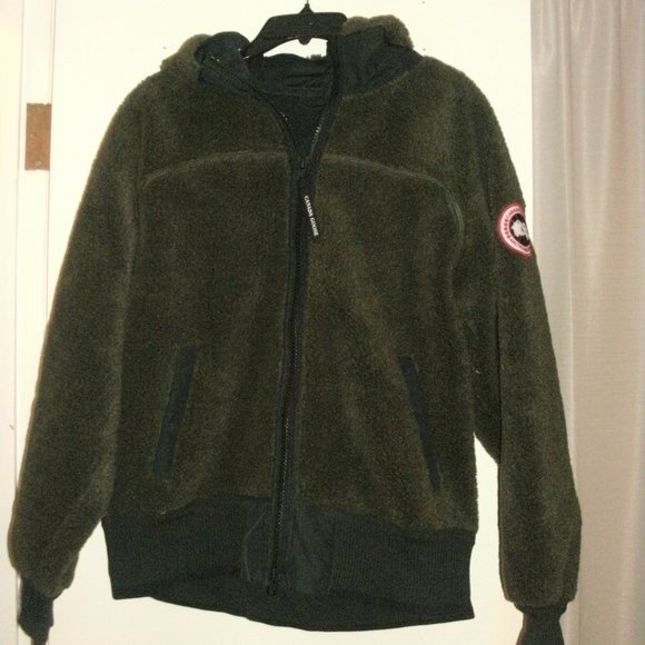 Canada Goose Simcoe Soft Cozy Fleece Zip Up Hooded Jacket in Dark Sage s… - Picture 1 of 5